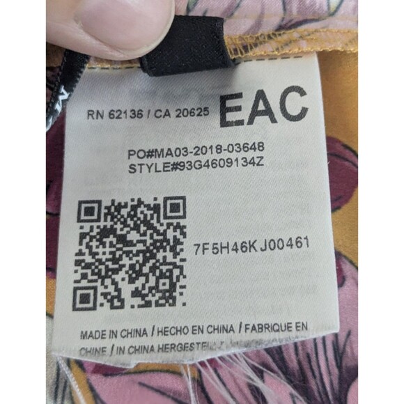 Marciano Satin Floral Printed Halter Wrap Top Womens Size Small Tropical Beach - Picture 5 of 7